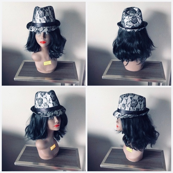 Fedora   White  (w) lace covered - Picture 6 of 6